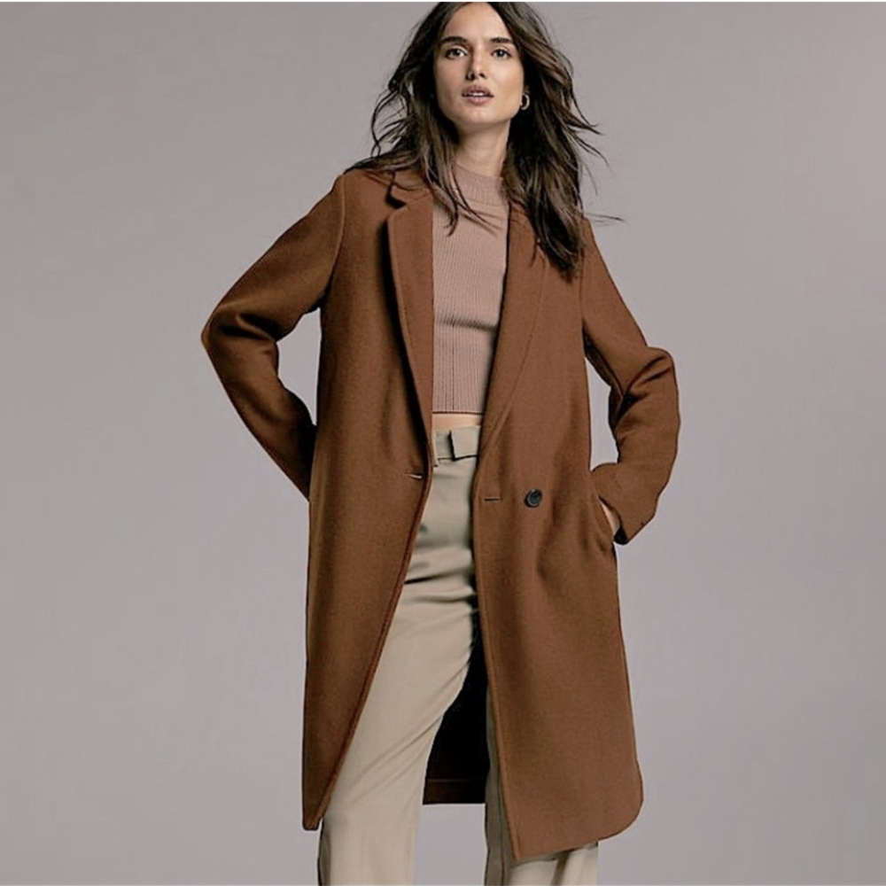 Aritzia Babaton The Stedman Coat Size XXS Cuban Brown